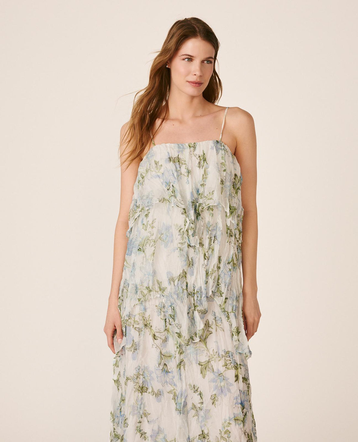 VESTIDO DE GASA FLORAL