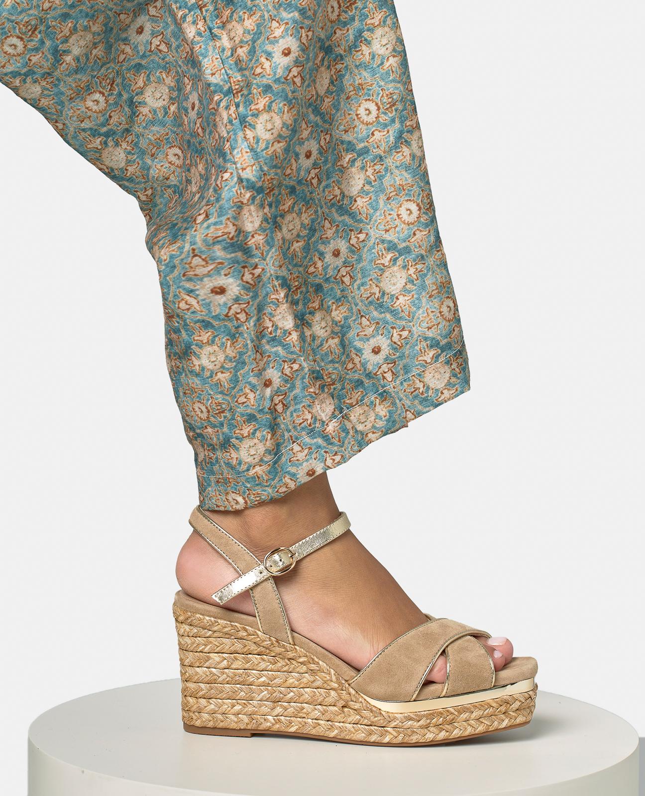 SANDALIA DE ESPARTO DOBLE TIRA CRUZADA