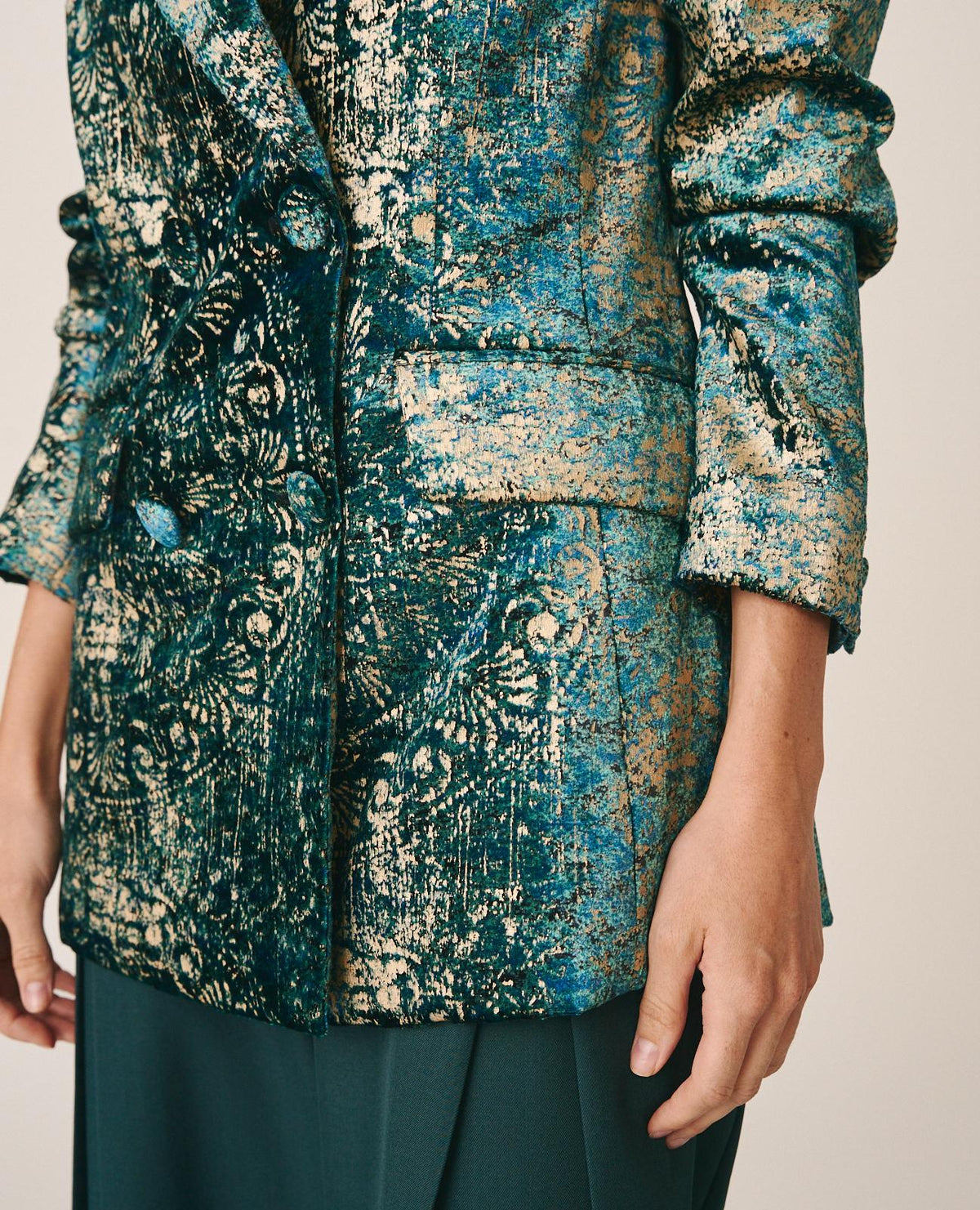 BLAZER TERCIOPELO ESTAMPADO