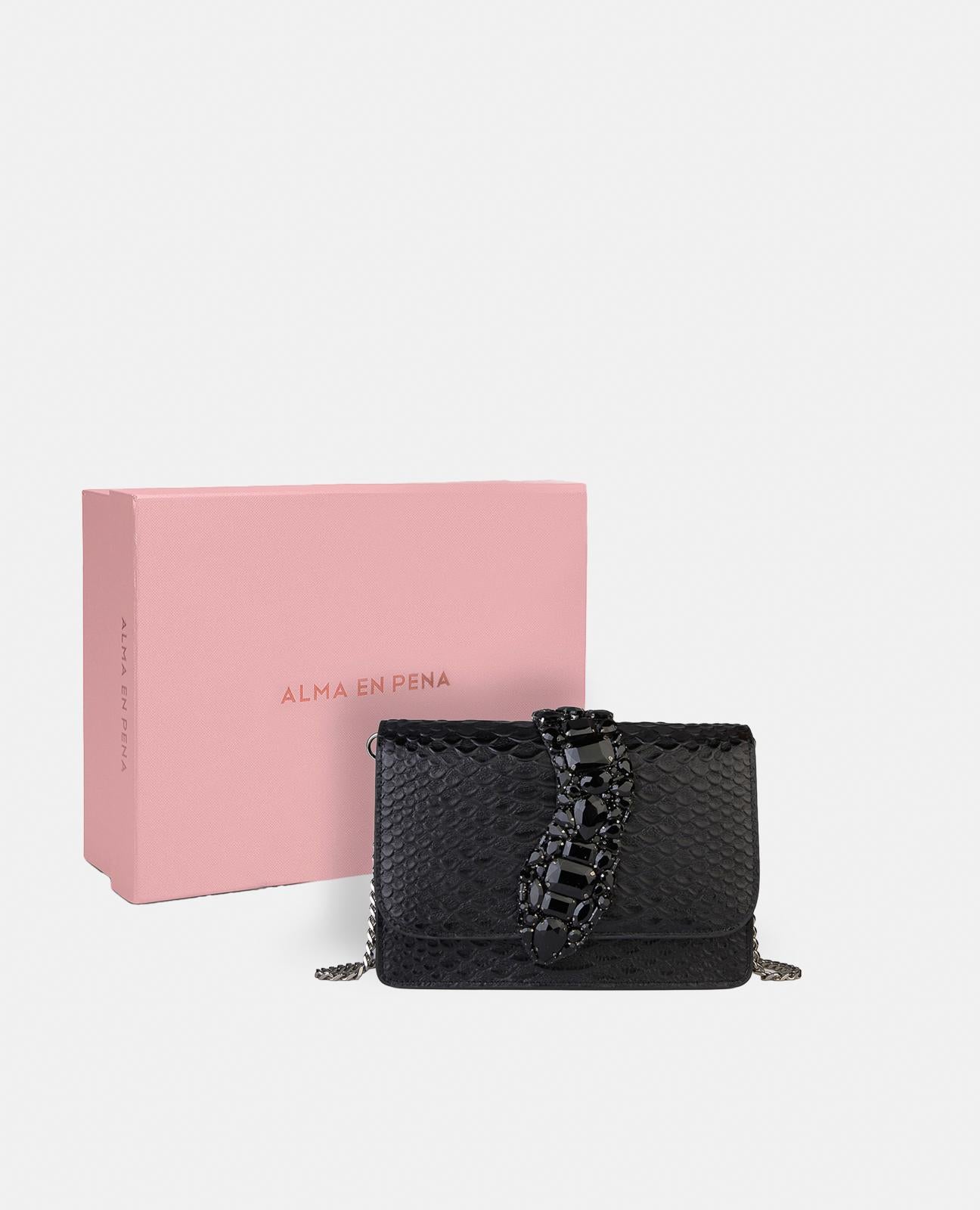 SNAKE FLAP SHOULDER BAG