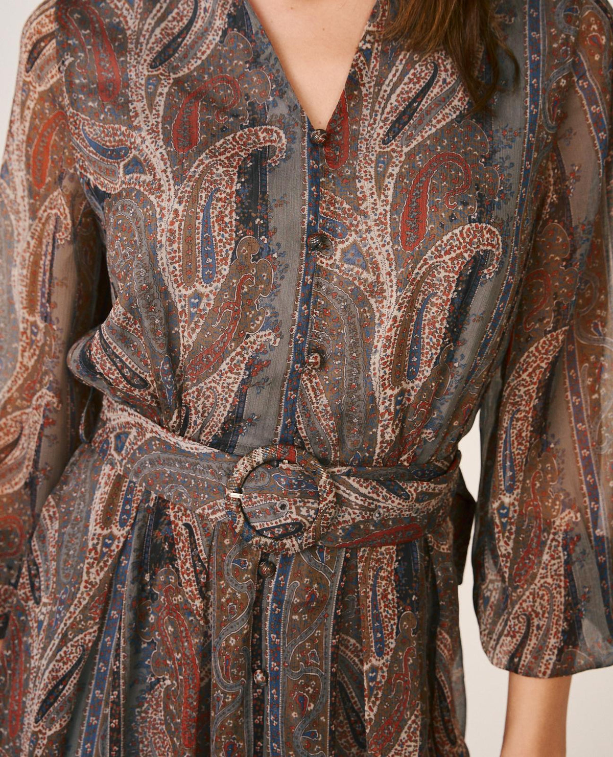 VESTIDO MIDI GASA PAISLEY