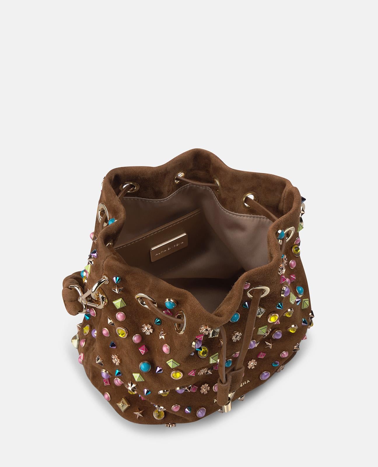 BOLSO BOMBONERA TACHUELAS COLORES
