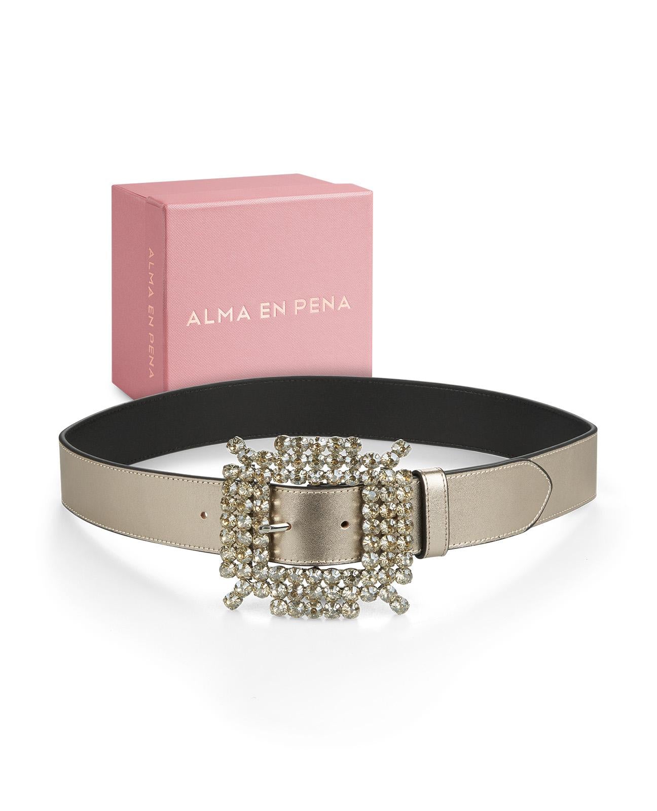 GÜRTEL MIT STRASSBESETZTER SCHNALLE