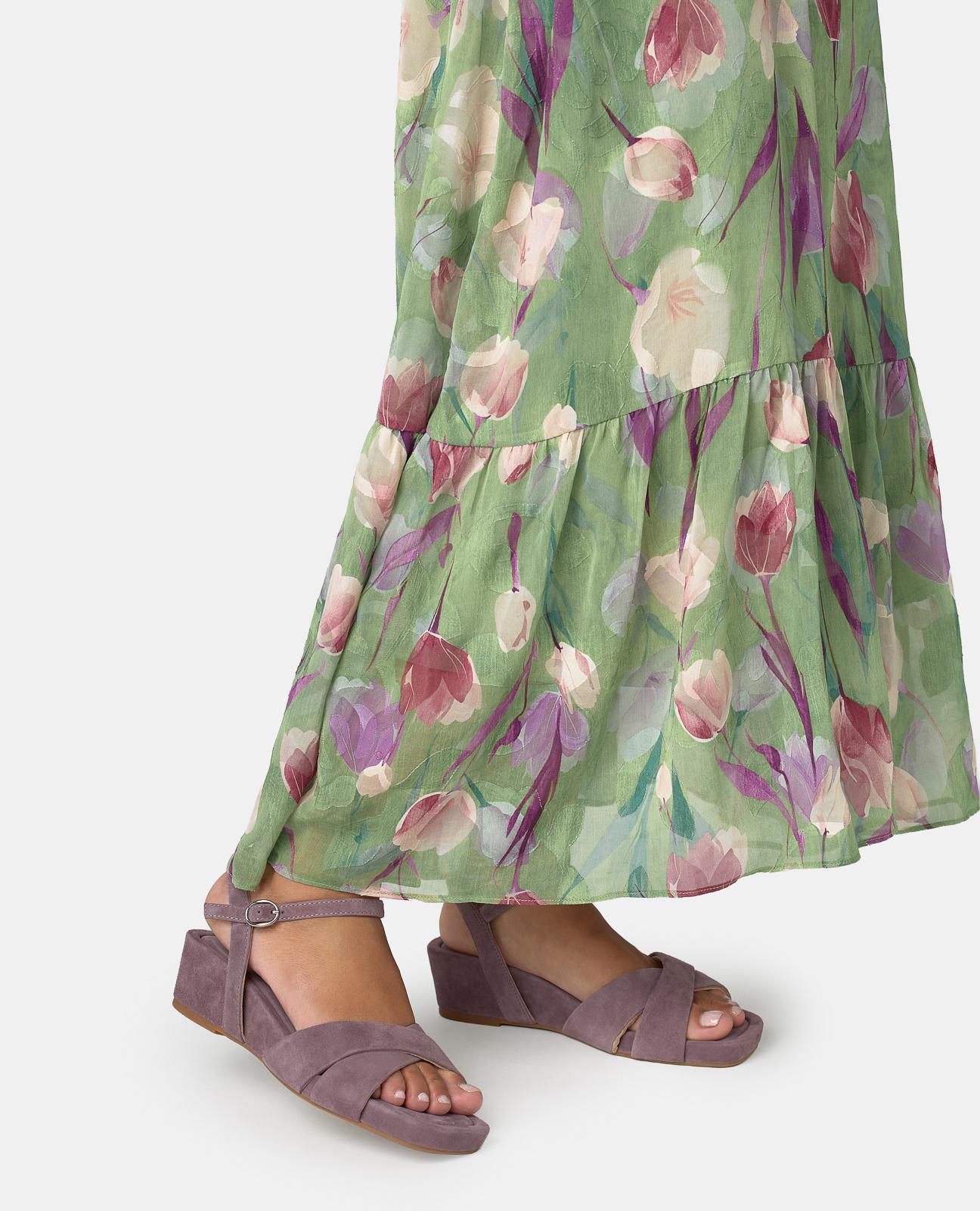 SANDALIA PLATAFORMA TIRA CRUZADA