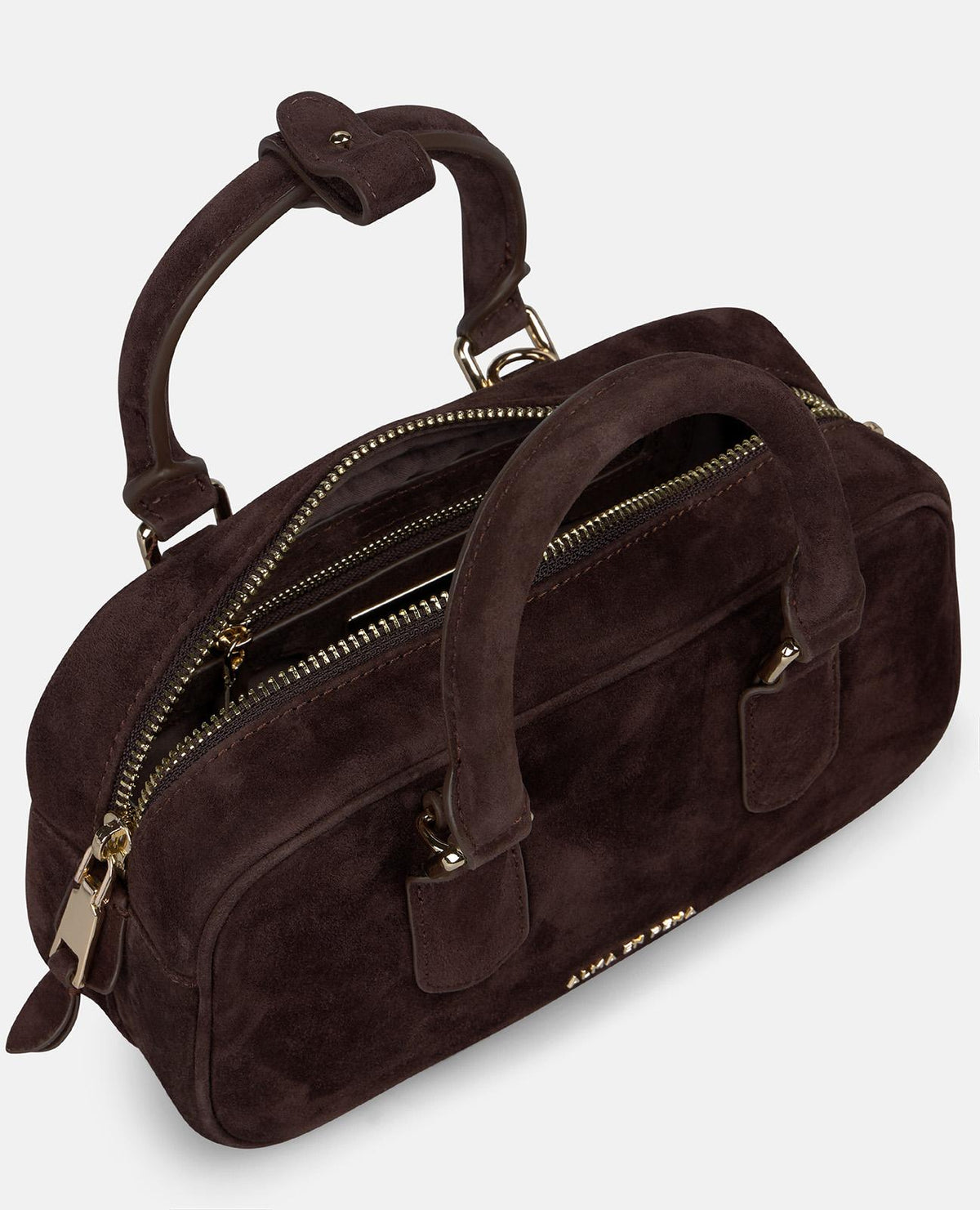 SUEDE BOWLING BAG