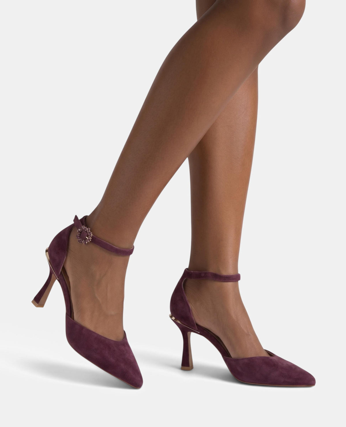 ZAPATO TACÓN ANTE CON CIERRE PULSERA