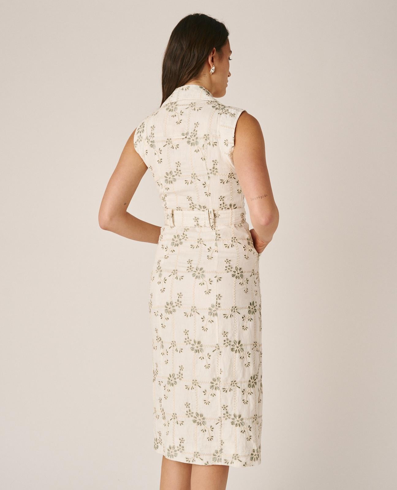 VESTIDO CAMISERO BORDADO