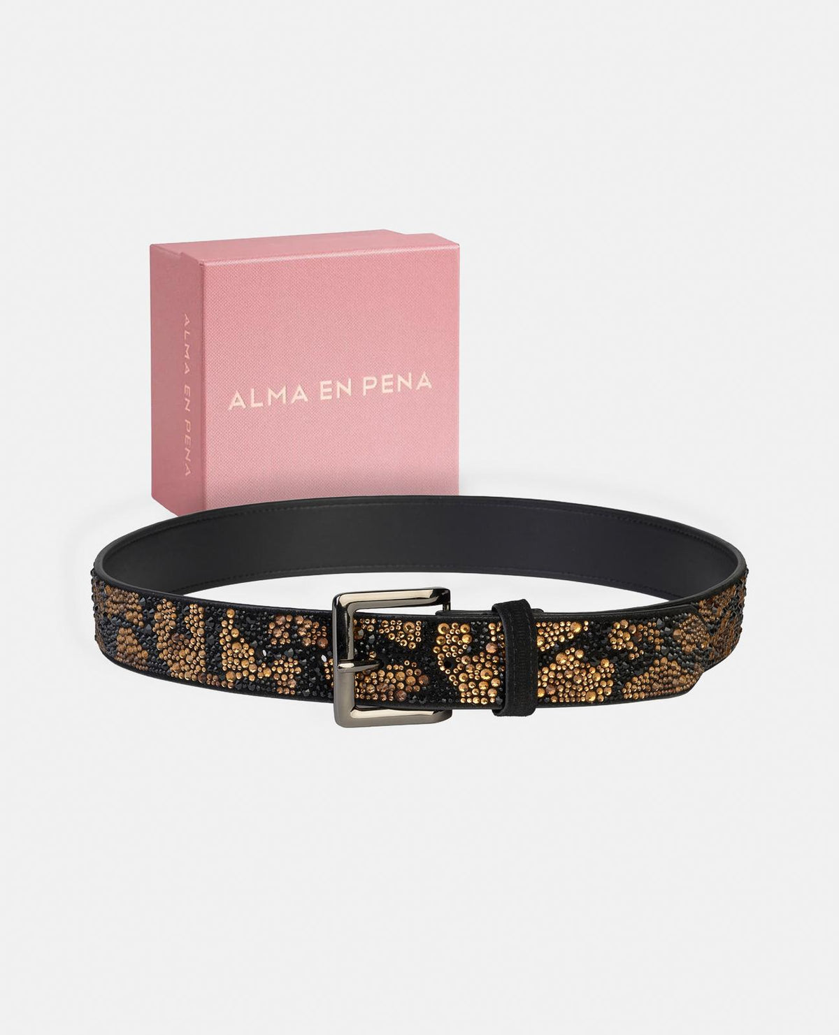 PRINTED BELT WITH Rhinestones