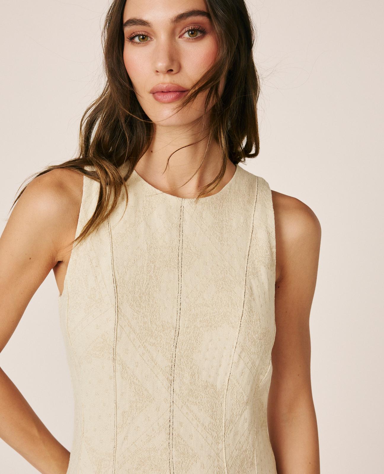 VESTIDO LARGO JACQUARD PAISLEY