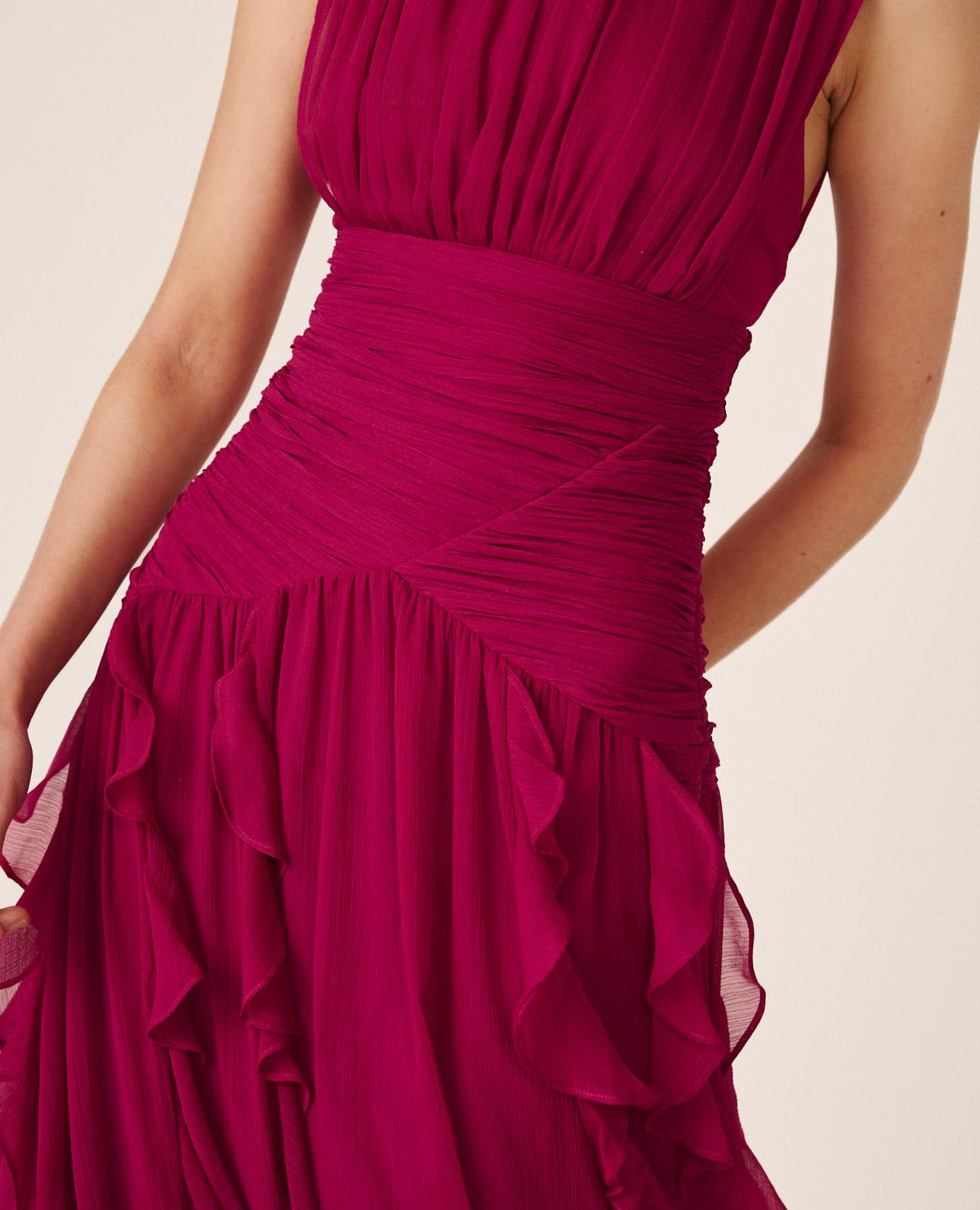 VESTIDO LARGO VOLANTES