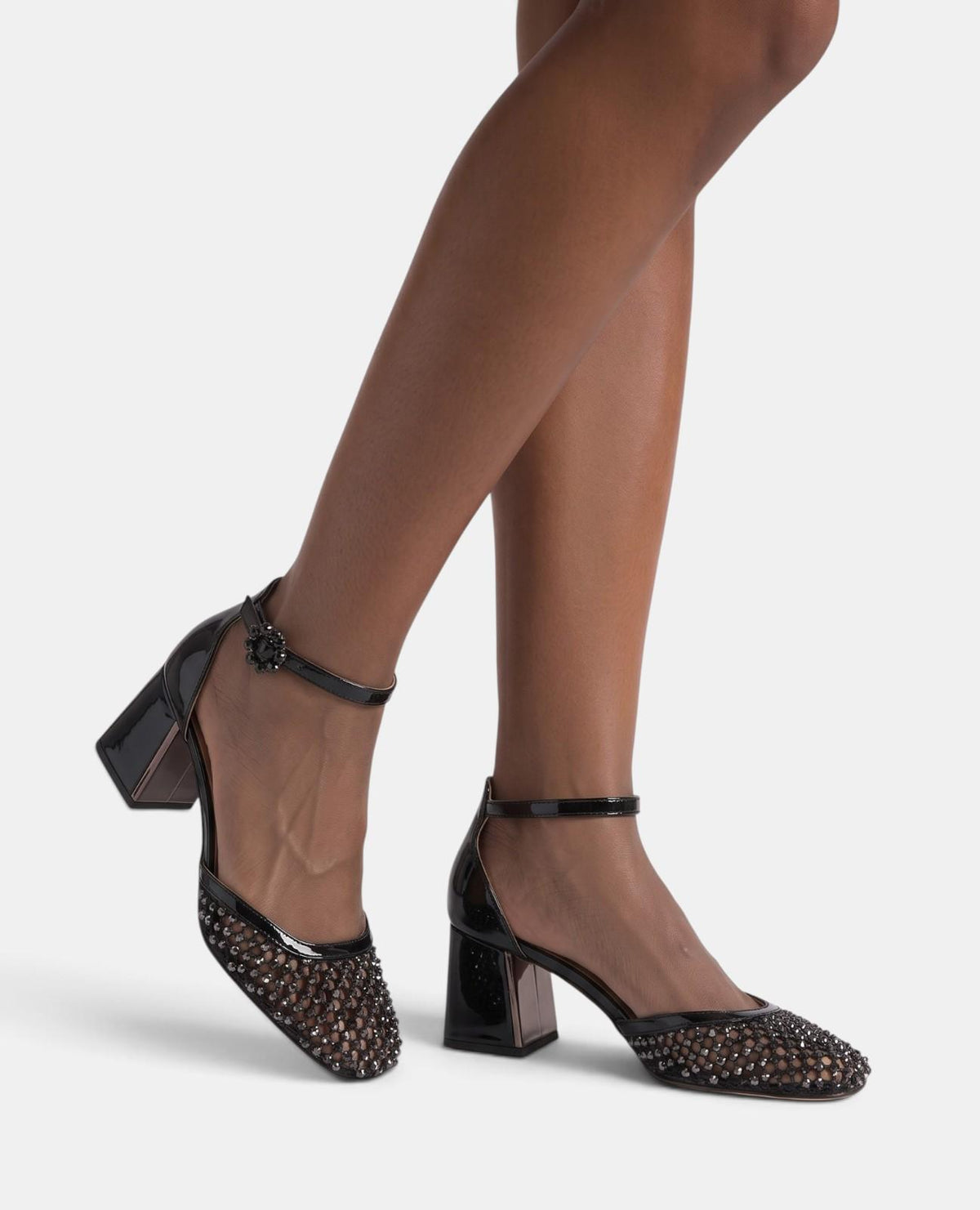 SCARPE DA SERA IN TESSUTO A MAGLIA CON EFFETTO METALLIZZATO