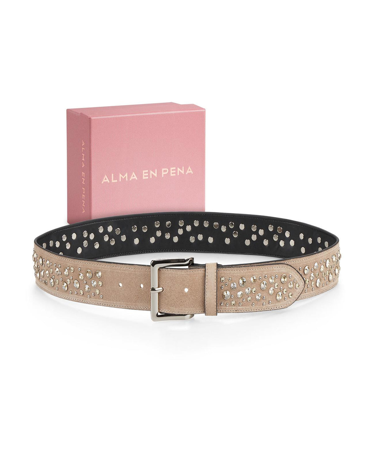 LEATHER BELT WITH BEADS