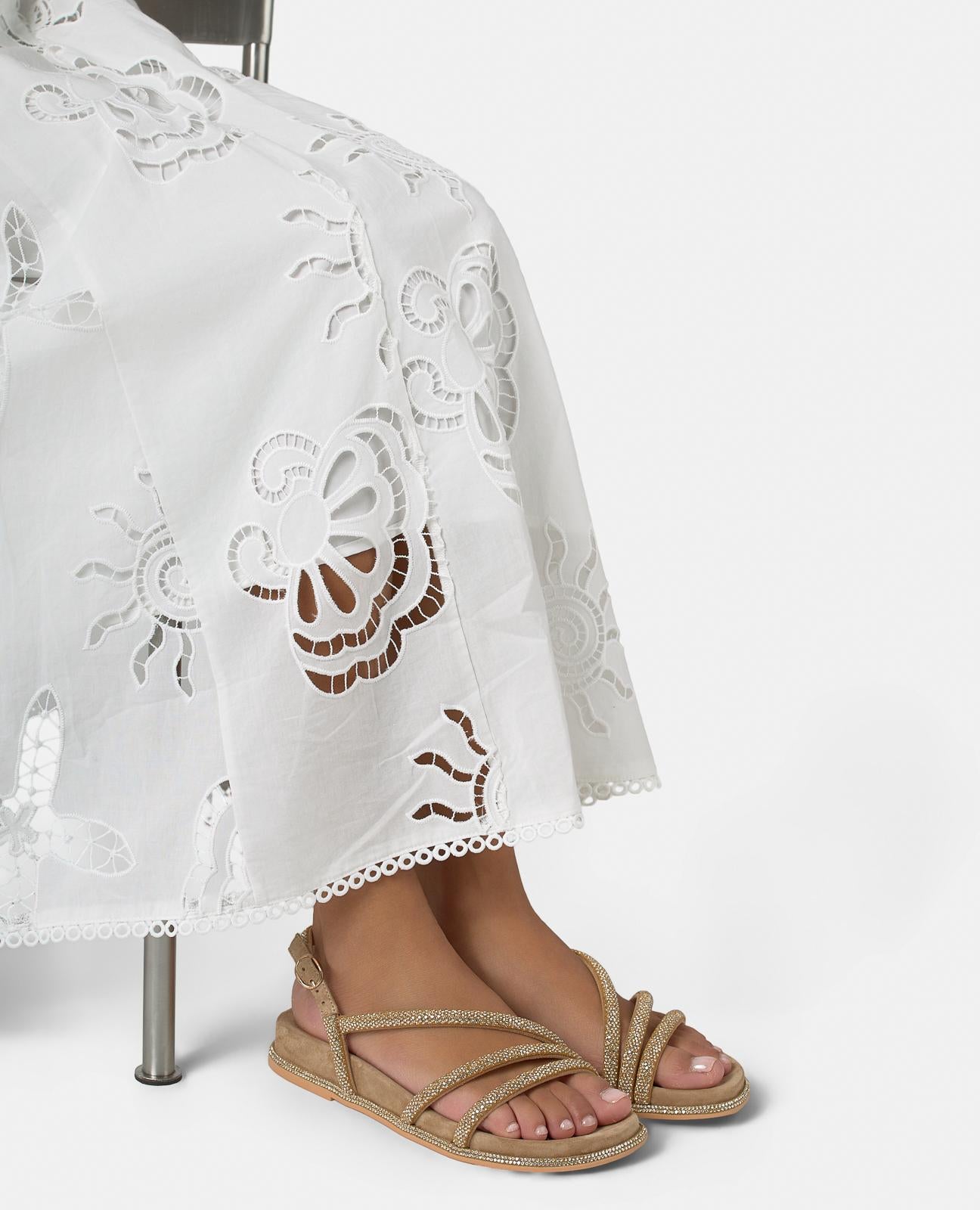 FLAT SANDAL WITH TRANSFER STRAPS