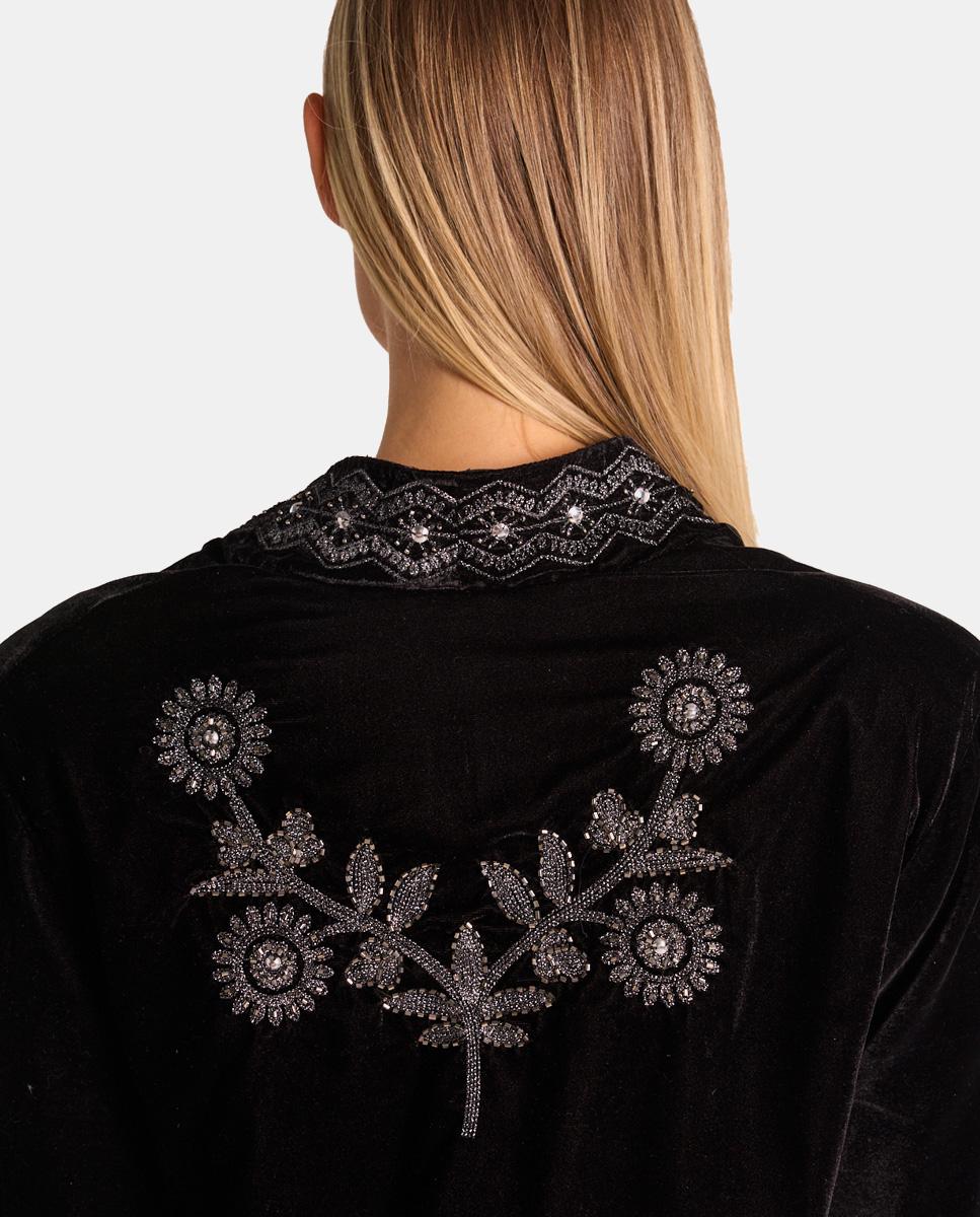 KIMONO BRODÉ DE FILS MÉTALLIQUES