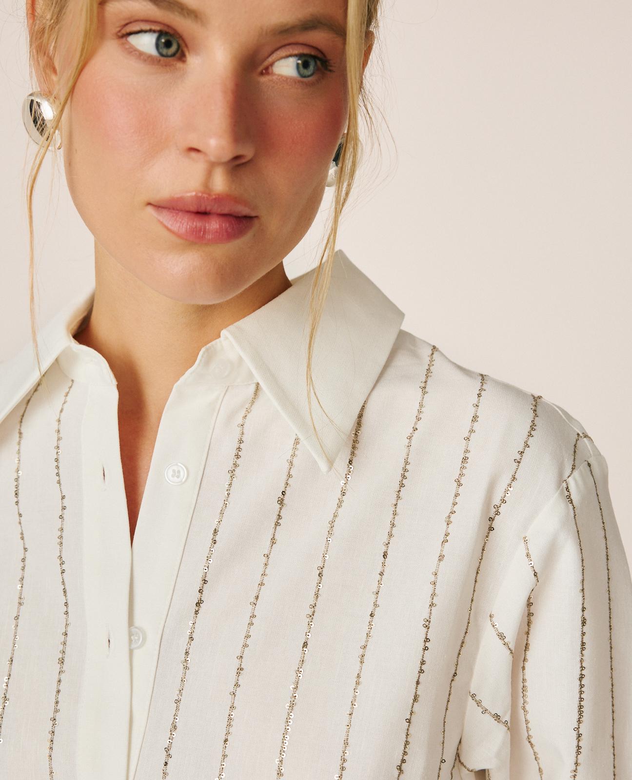 CAMISA RAYAS CON LENTEJUELAS