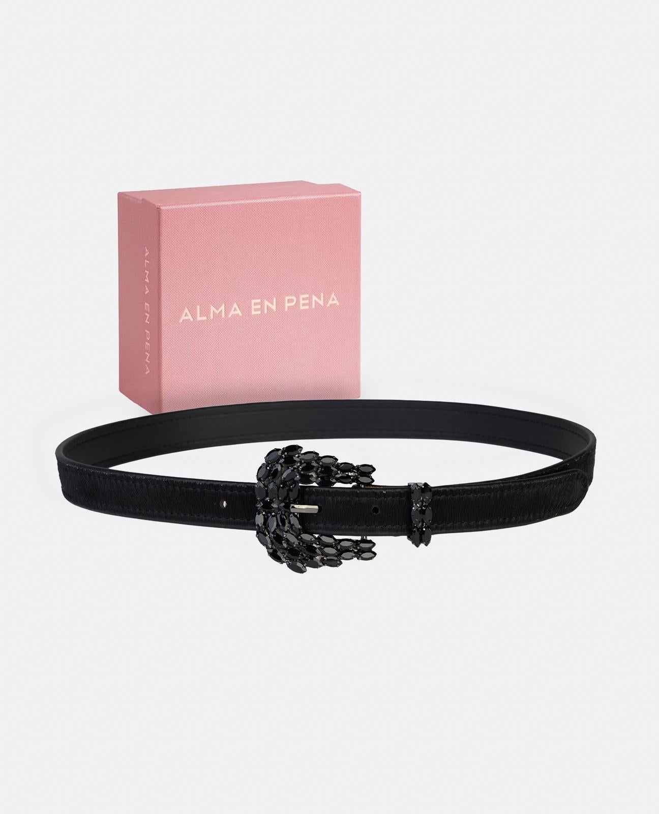 CINTURÓN ESTAMPADO HEBILLA JOYA