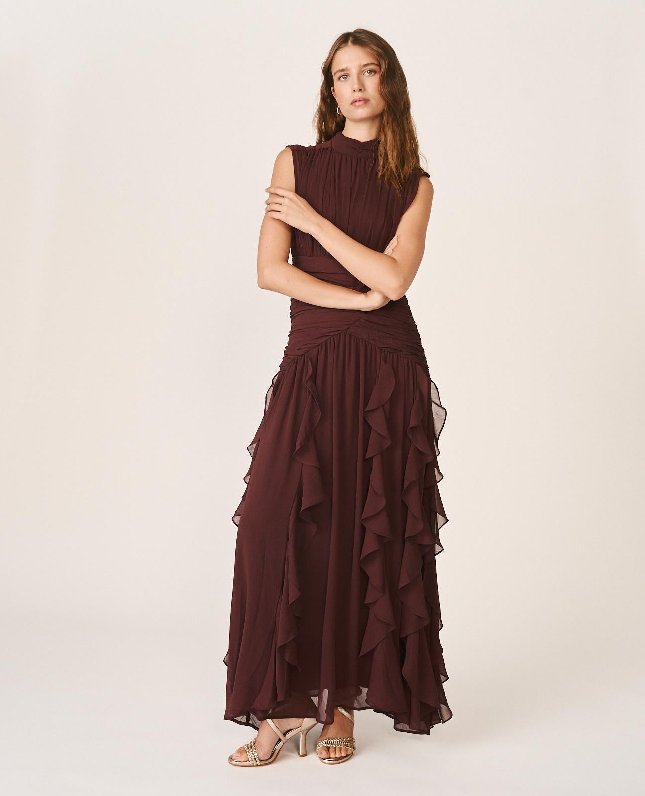 VESTIDO LARGO VOLANTES