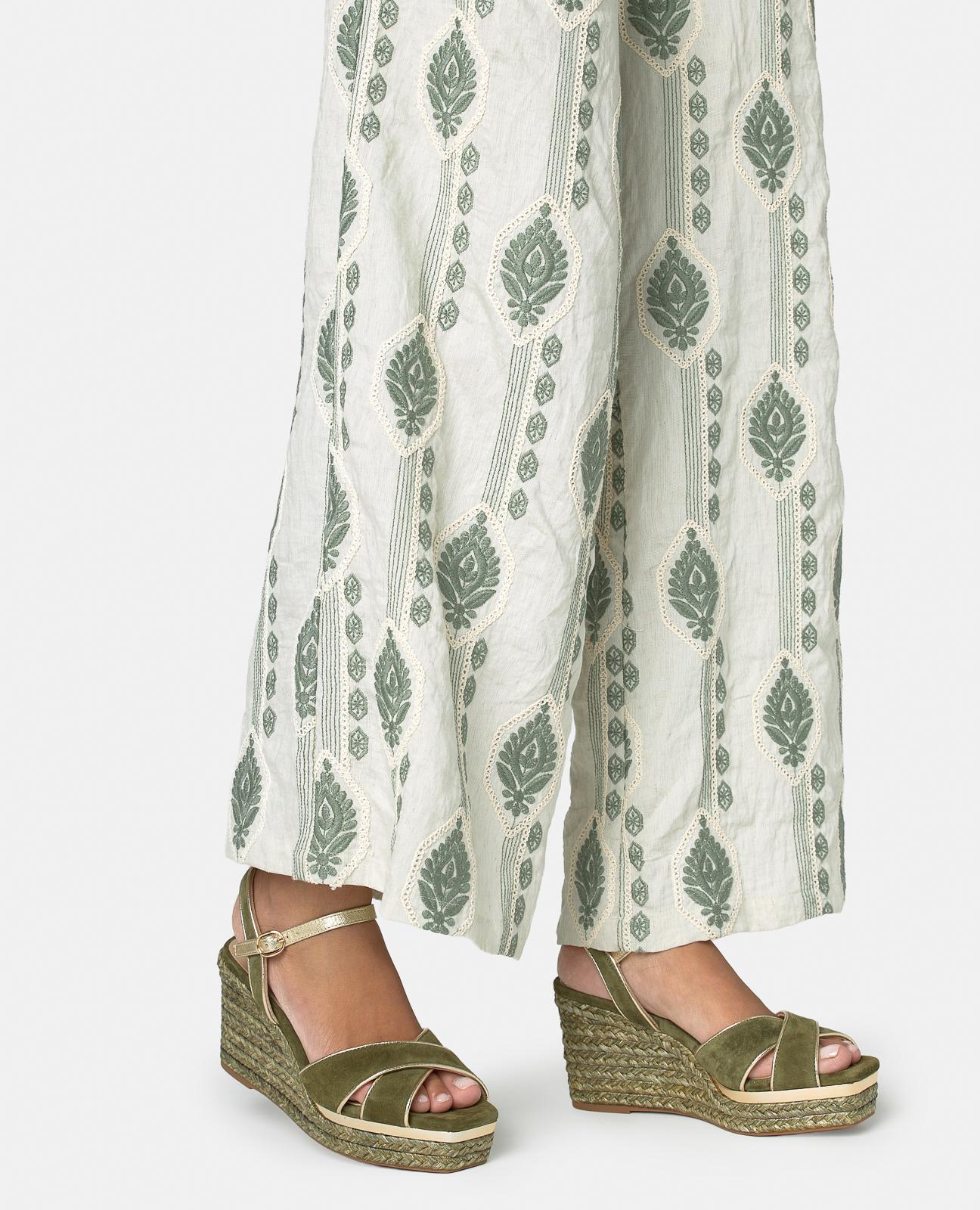 SANDALIA DE ESPARTO DOBLE TIRA CRUZADA