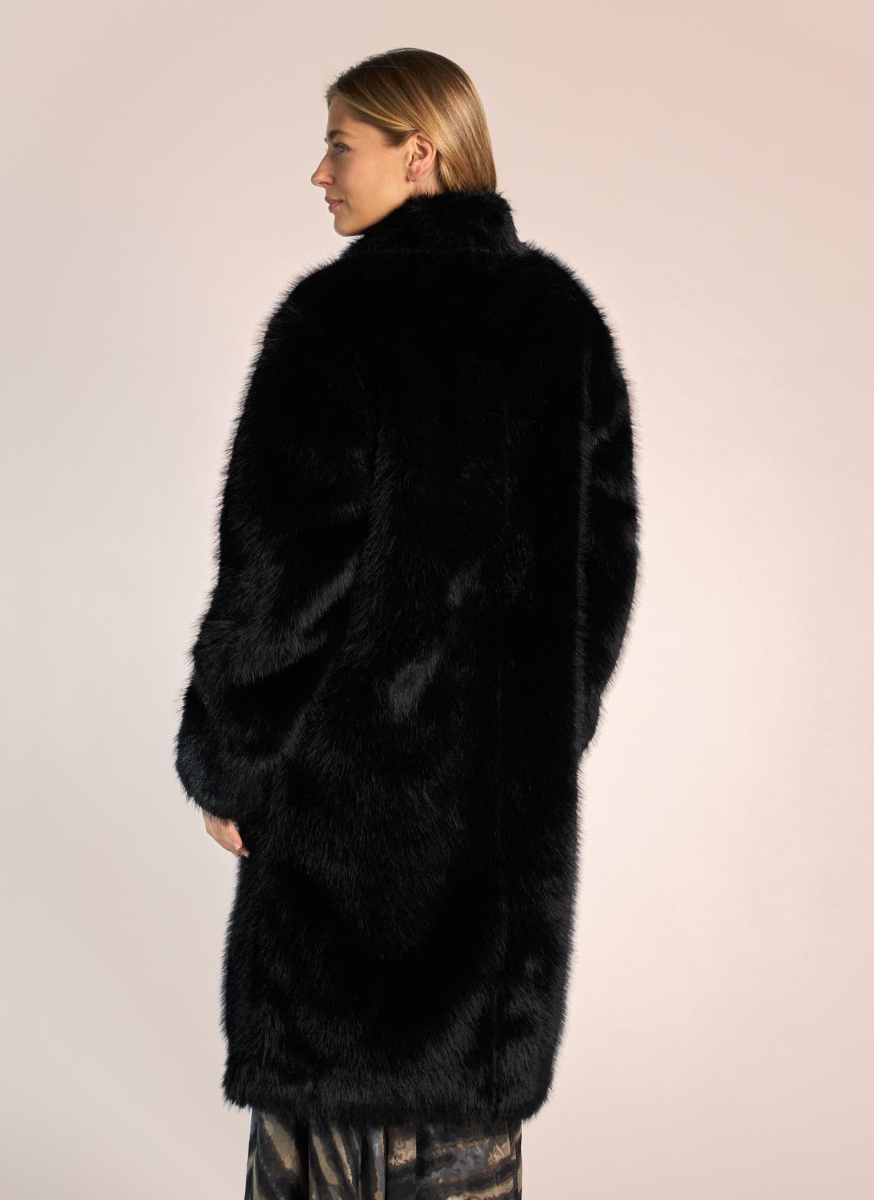 LONG FUR EFFECT COAT