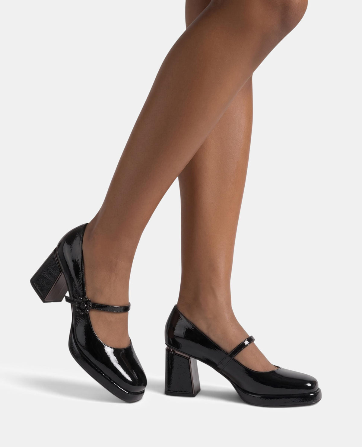 ZAPATO TACÓN CHAROL CON PLATAFORMA