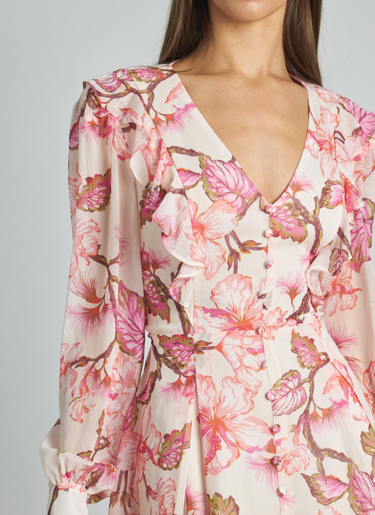 SHORT DRESS WITH RUFFLE DETAIL