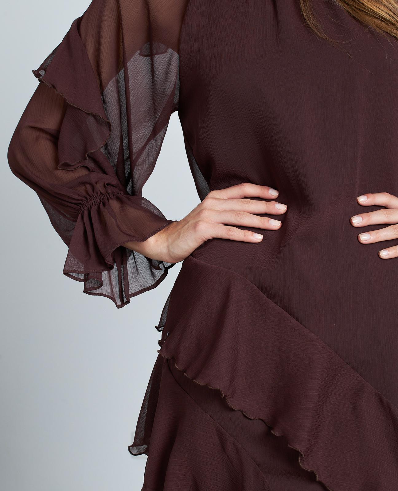 VESTIDO STRAIGHT VOLANTES