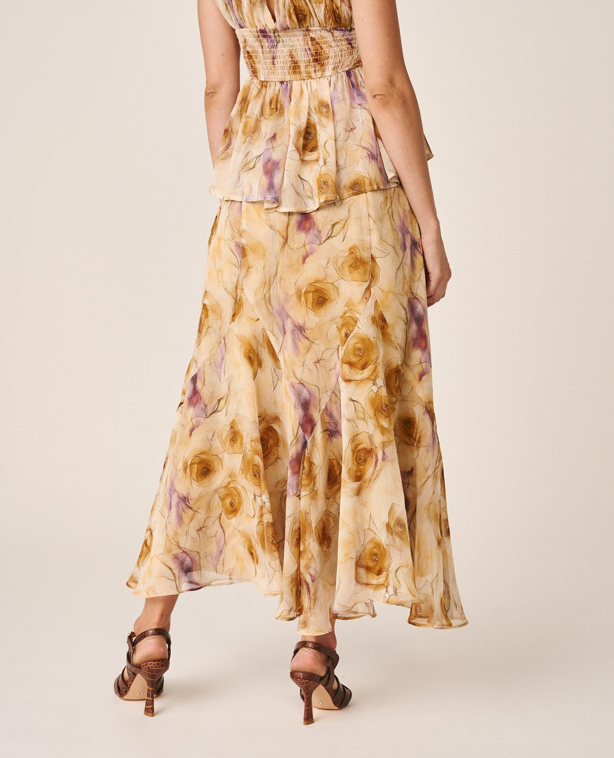 FALDA MIDI FLORAL