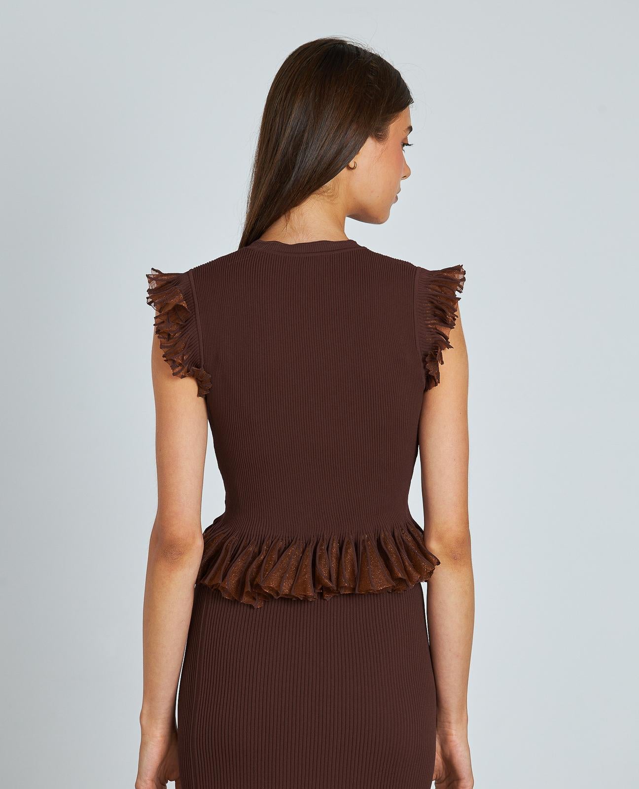 TOP VOLANTES METALIZADO