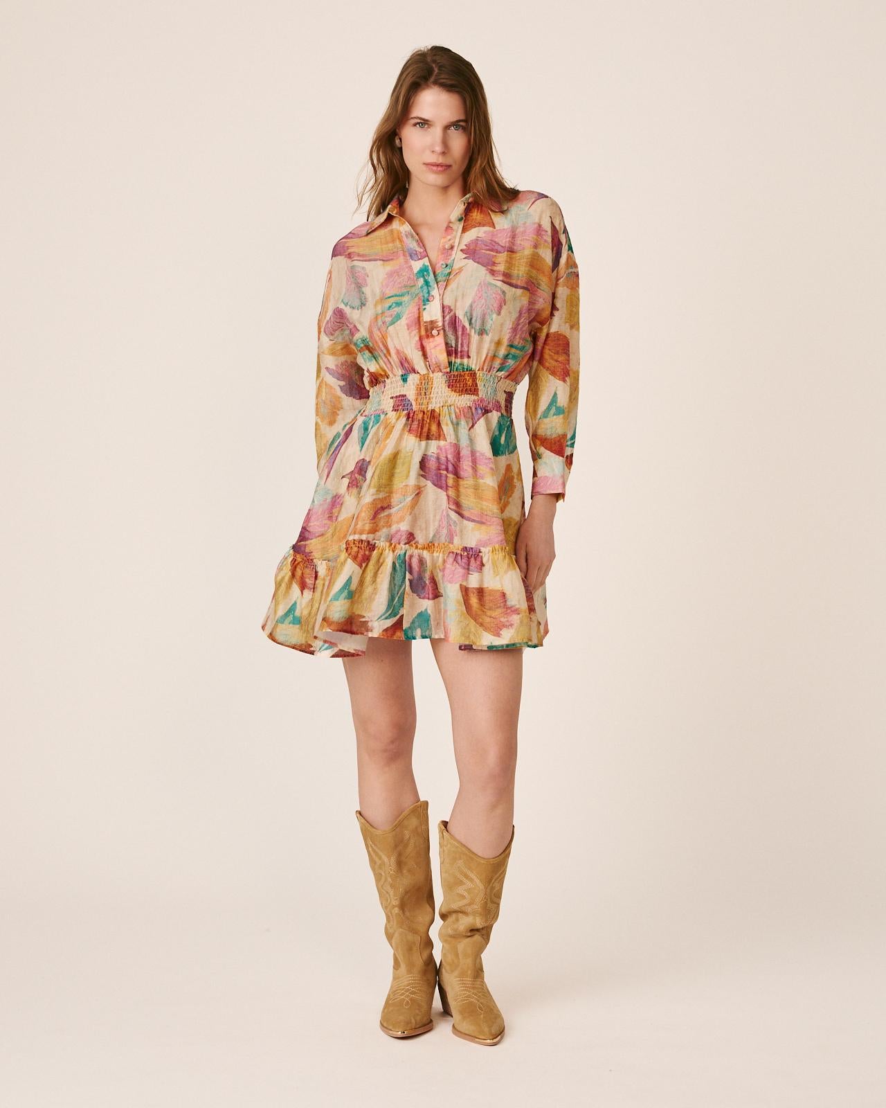 MINIVESTIDO COM MANGAS CAMISETA