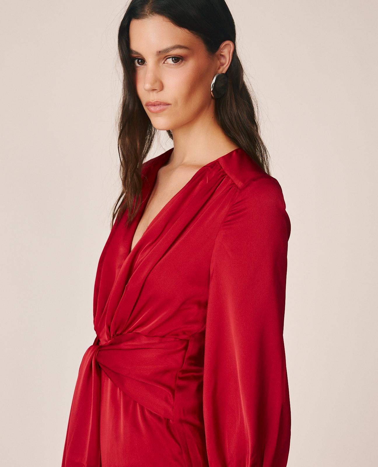 VESTIDO LARGO SATÉN