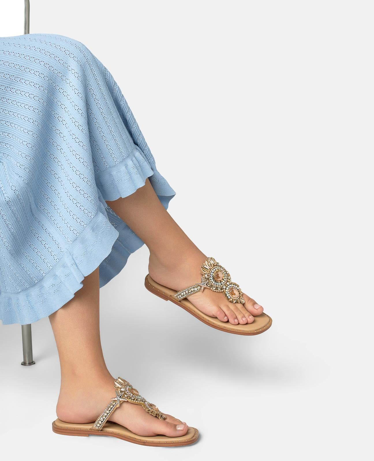 SANDALIA EN T MARINA