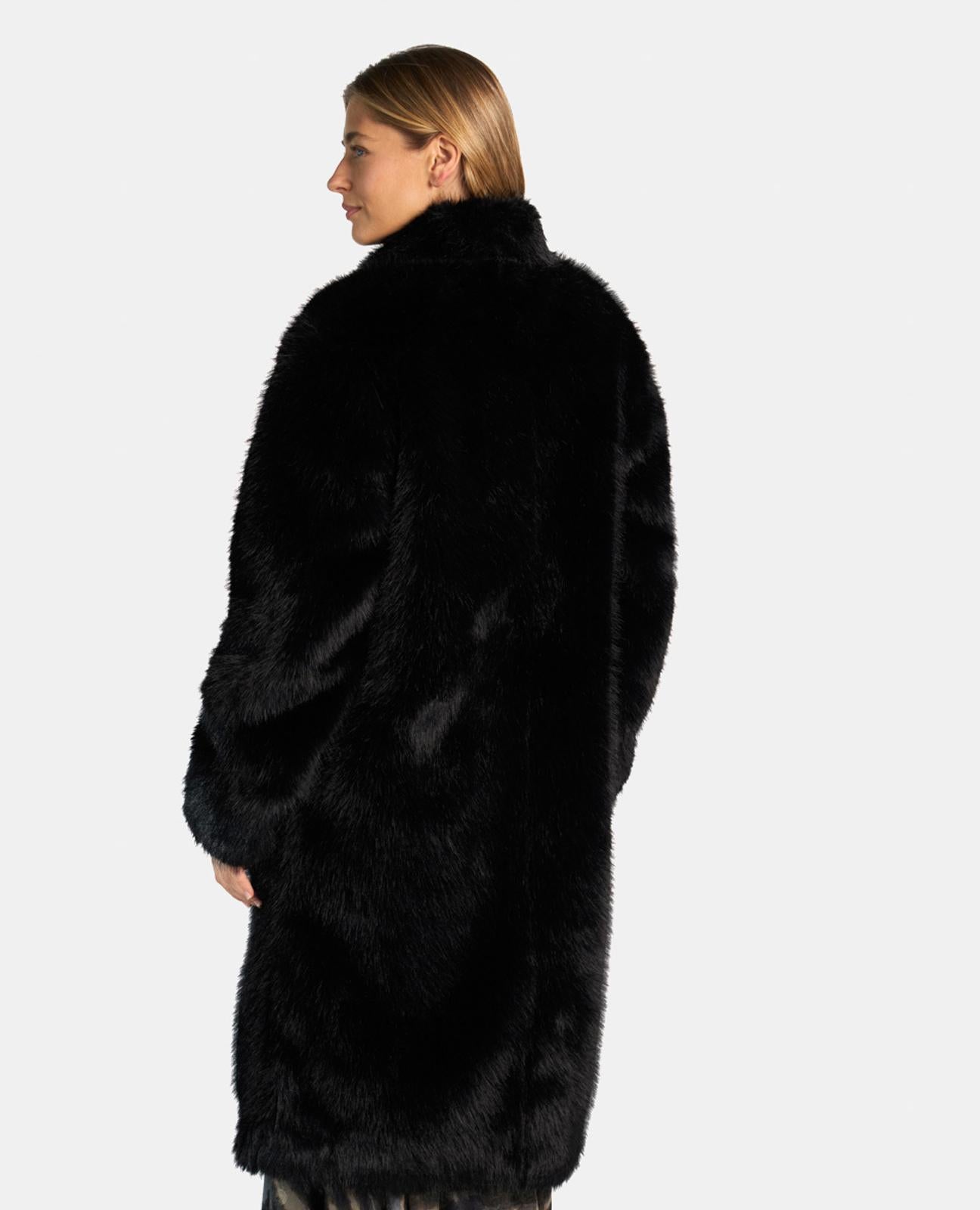 CAPPOTTO LUNGO EFFETTO PELLICCIA