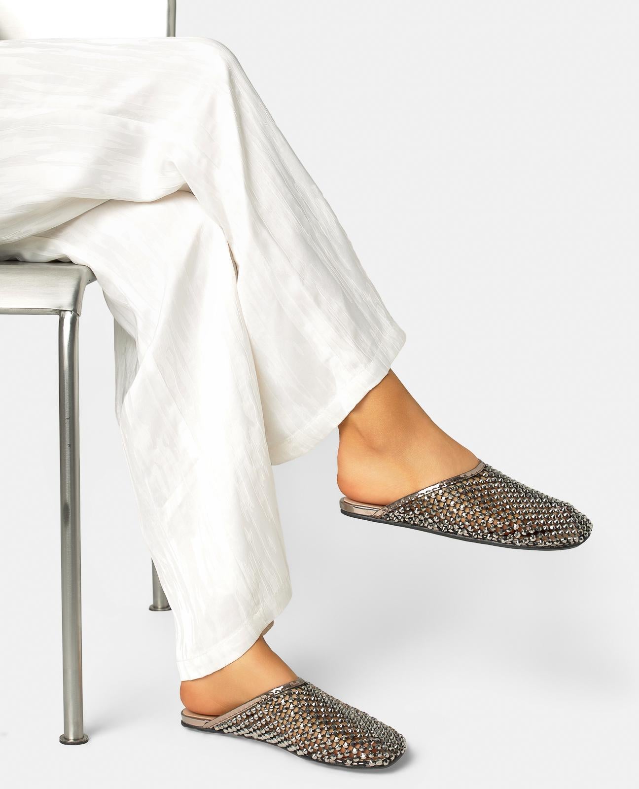 SANDALIA PLANA MULE MALLA