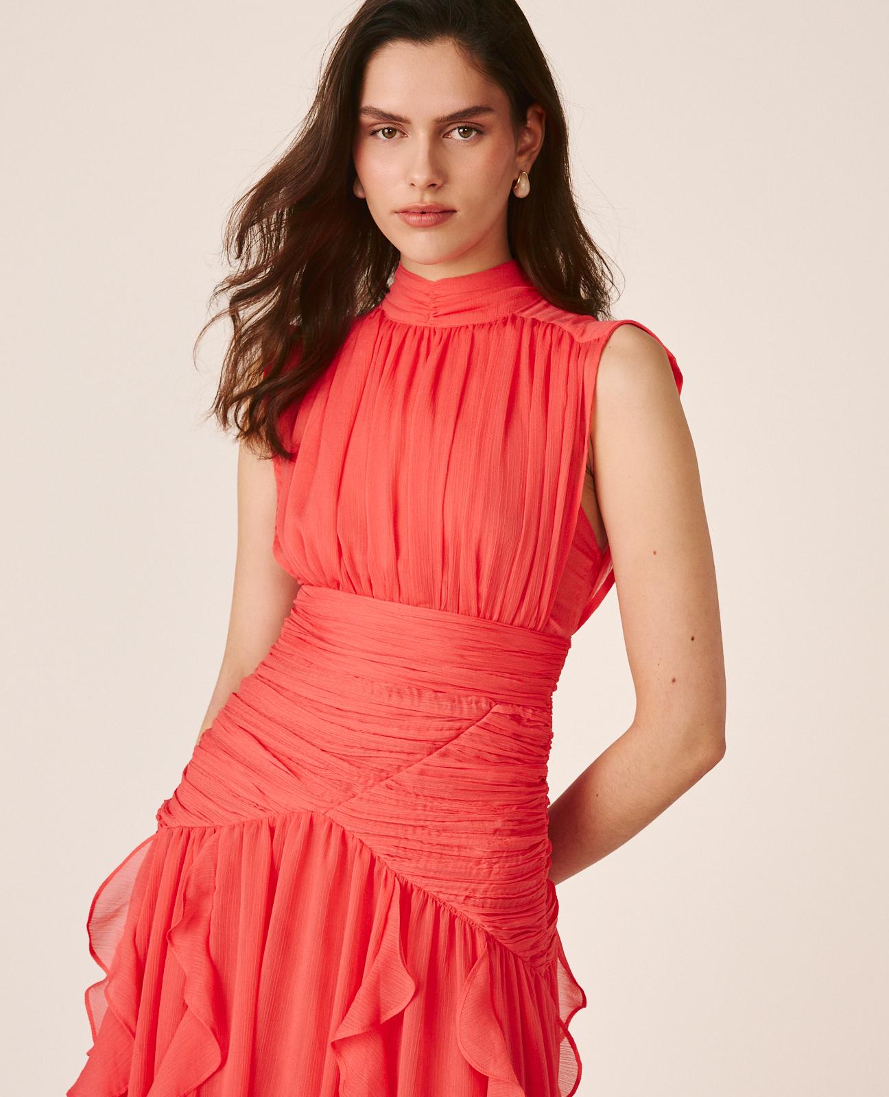 LONG DRESS WITH RUFFLES