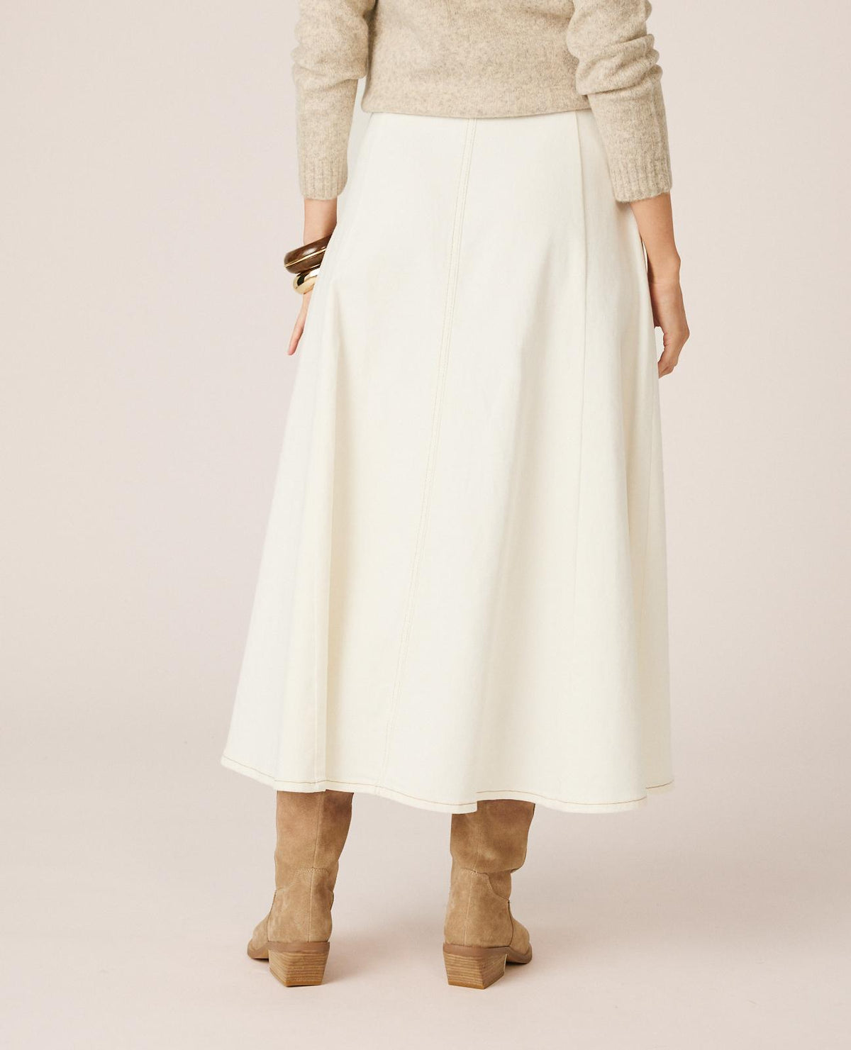 FALDA MIDI DENIM