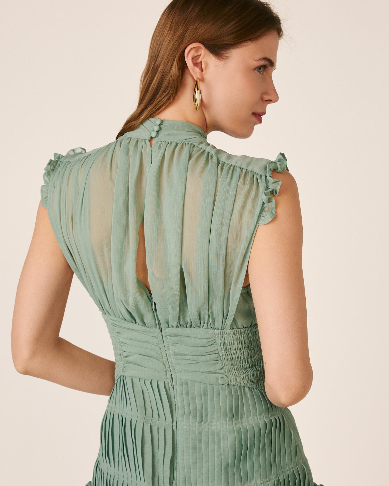 VESTIDO DE GOLA ALTA