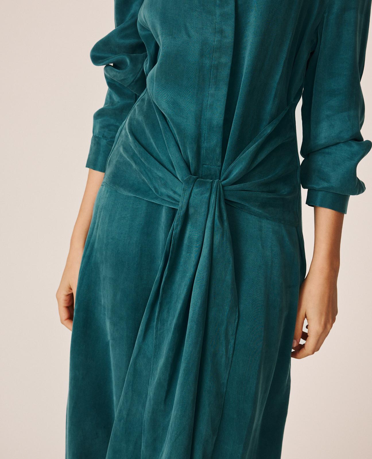 VESTIDO MIDI CAMISERO EN LYOCELL