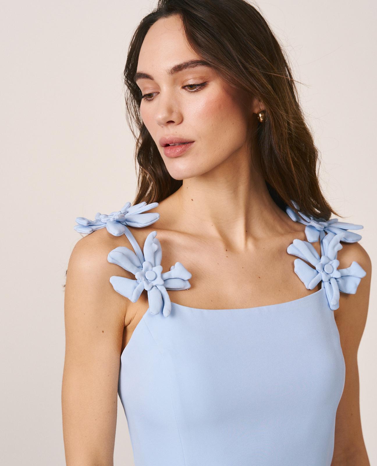 VESTIDO DE ALÇAS FLORAIS