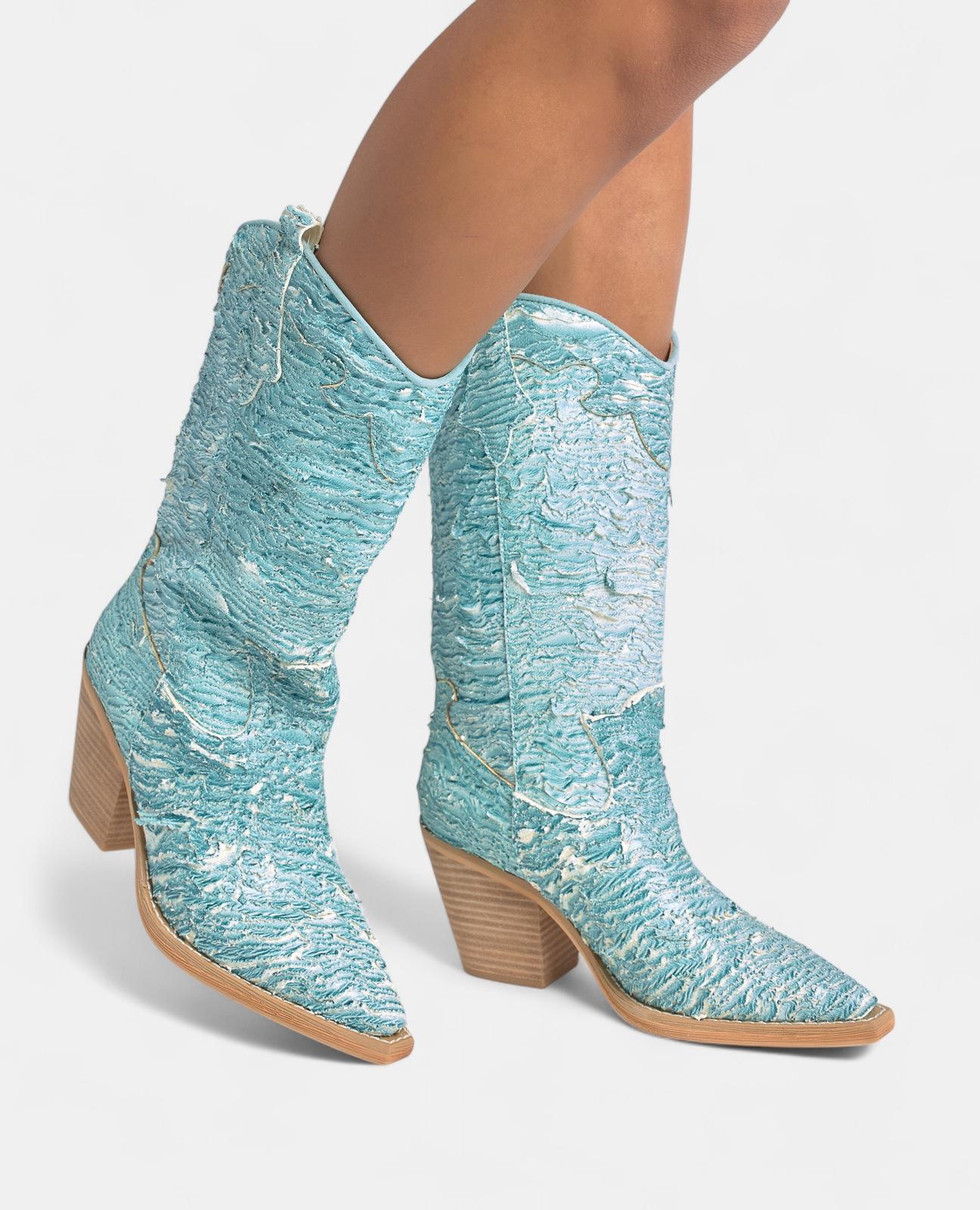 BESTICKTER HALBSTIEFEL