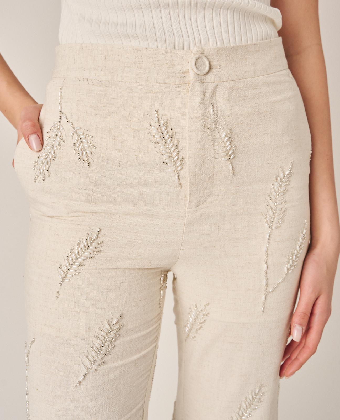 PANTALÓN ACAMPANADO BORDADO