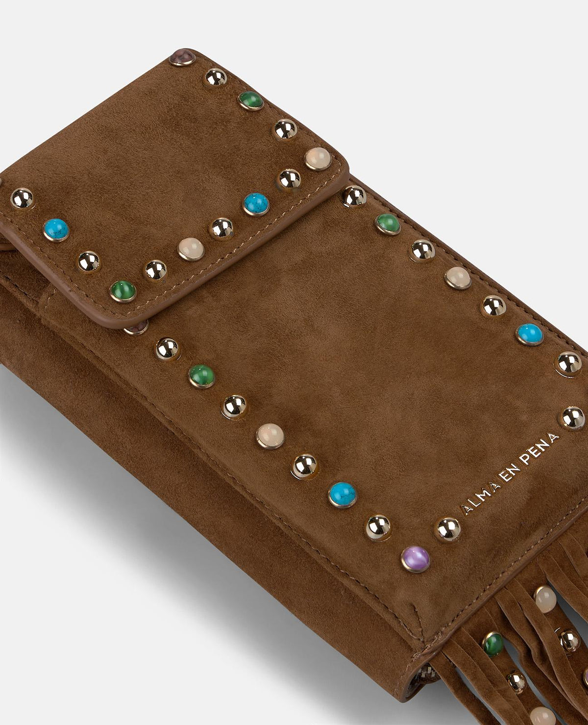 BORSA A TRACOLLA NATALIA IN PELLE CON STRASS COLORATI