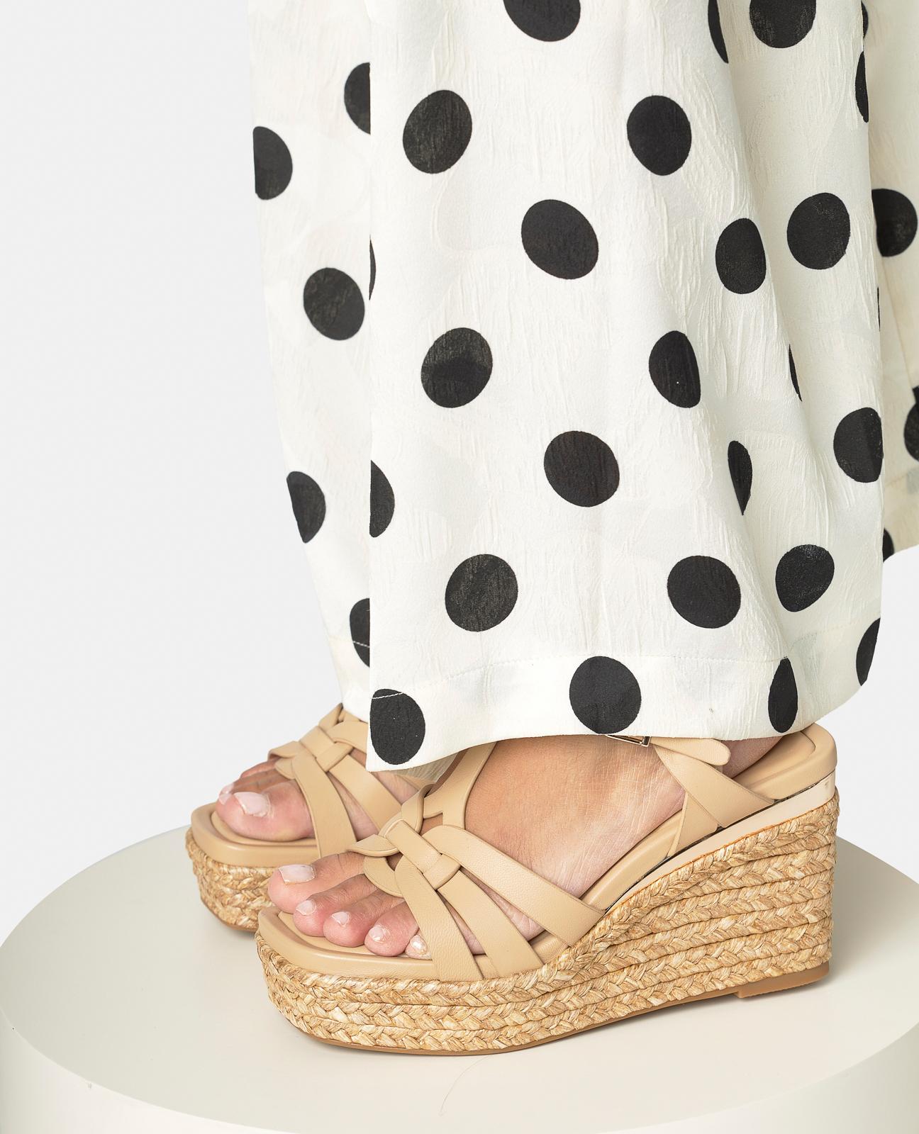 SANDALIA CUÑA ESPARTO MULTIPLE TIRAS