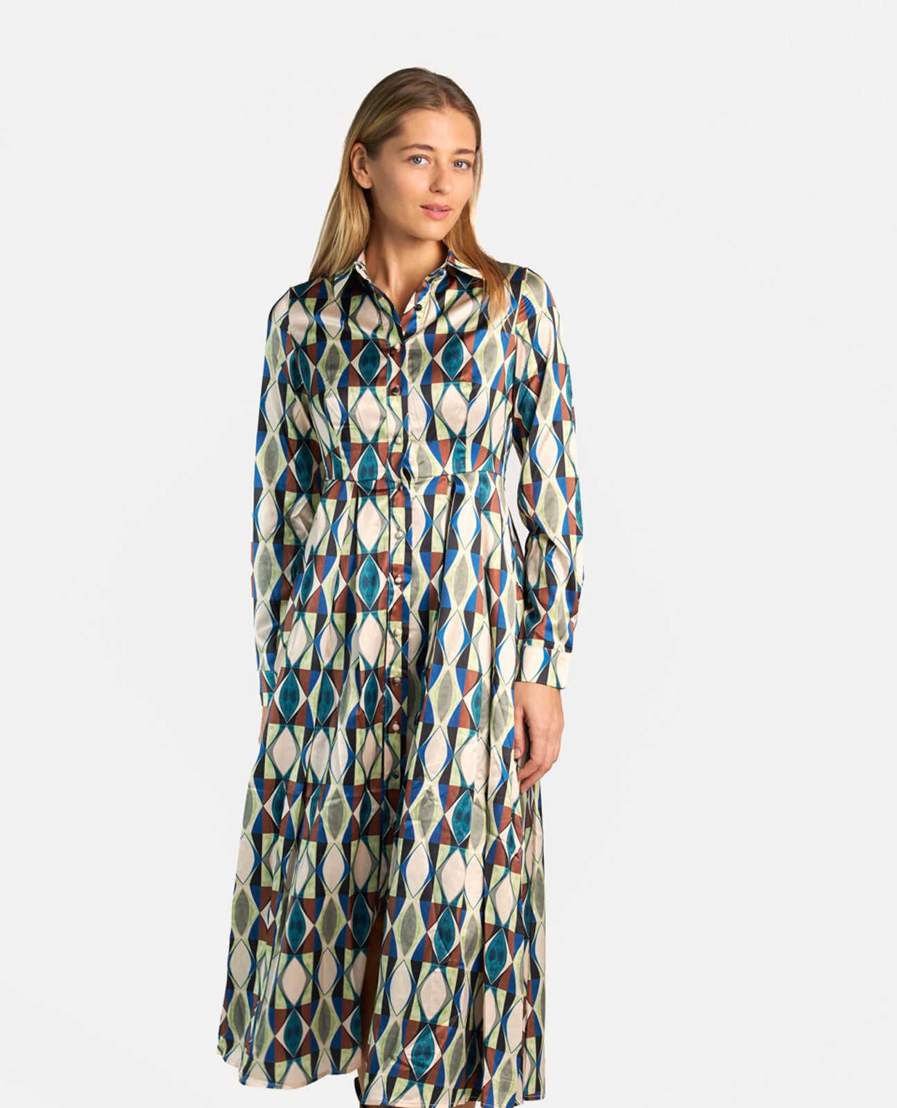 ROBE IMPRIMÉE EN SATIN