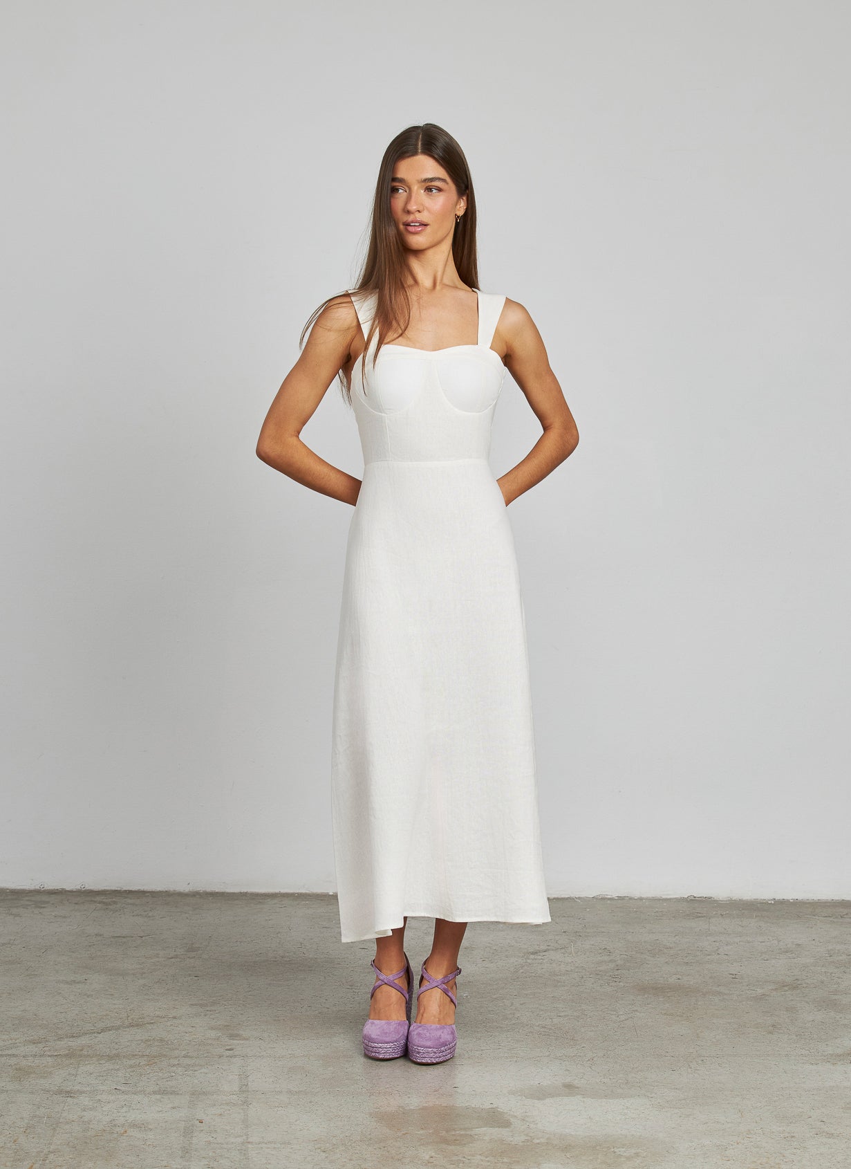 VESTIDO MIDI TIRANTE ANCHO