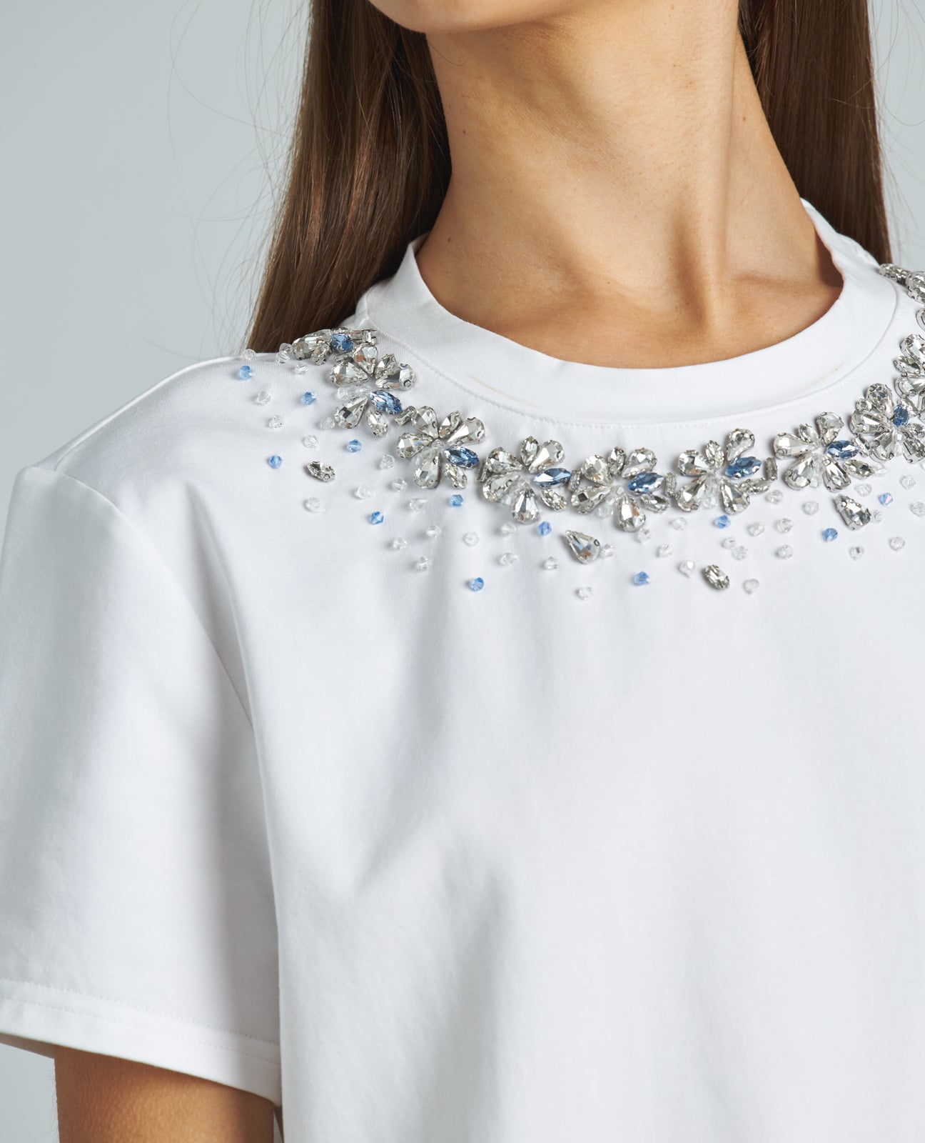 COLLETTO DI MAGLIETTA CON STRASS