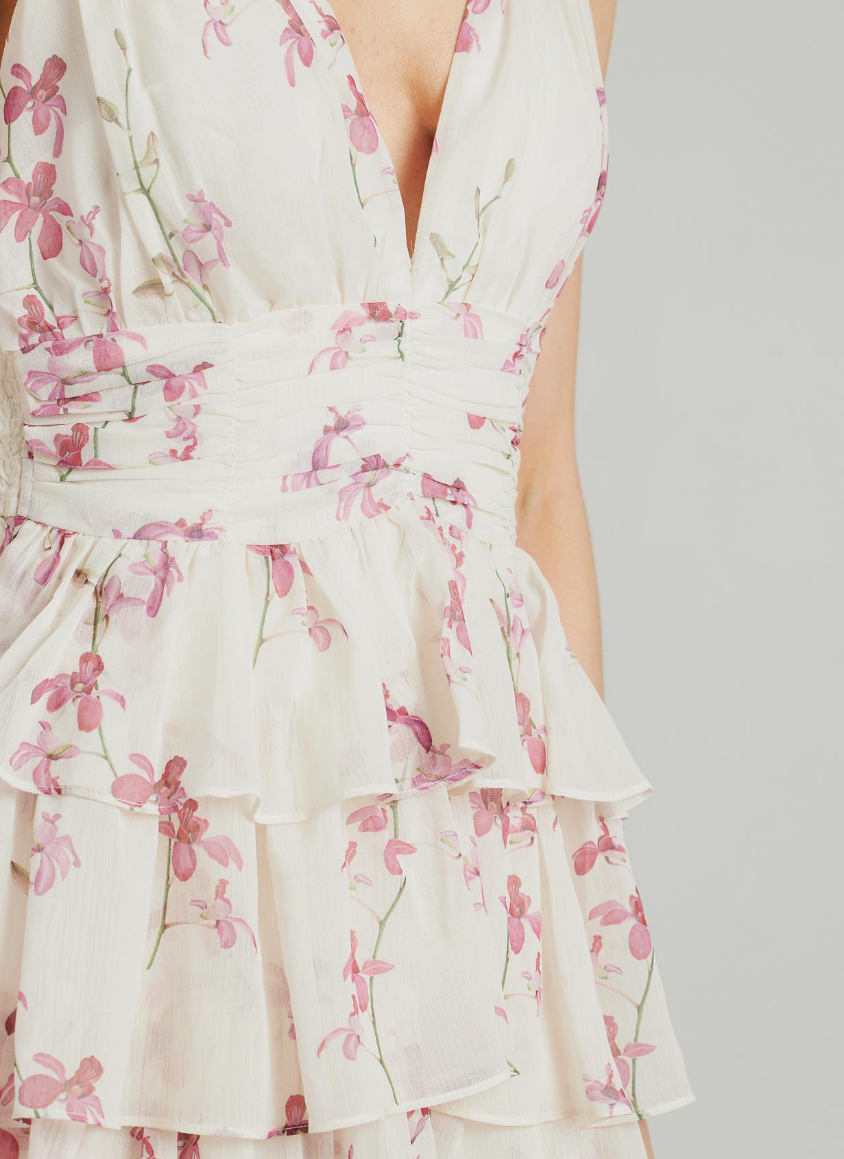 LONG DRESS WITH RUFFLED STRAPS