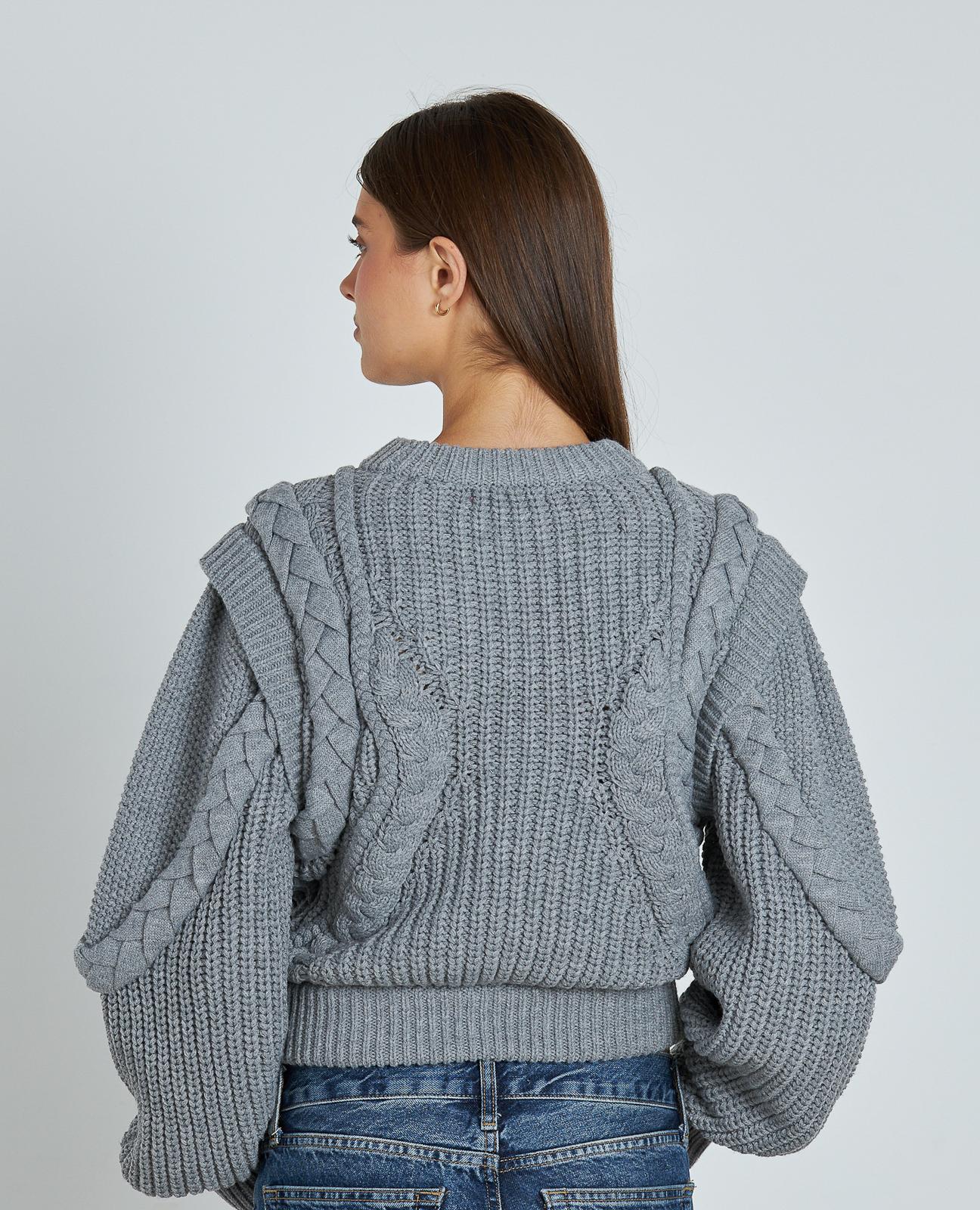 BRAIDED KNITTED SWEATER