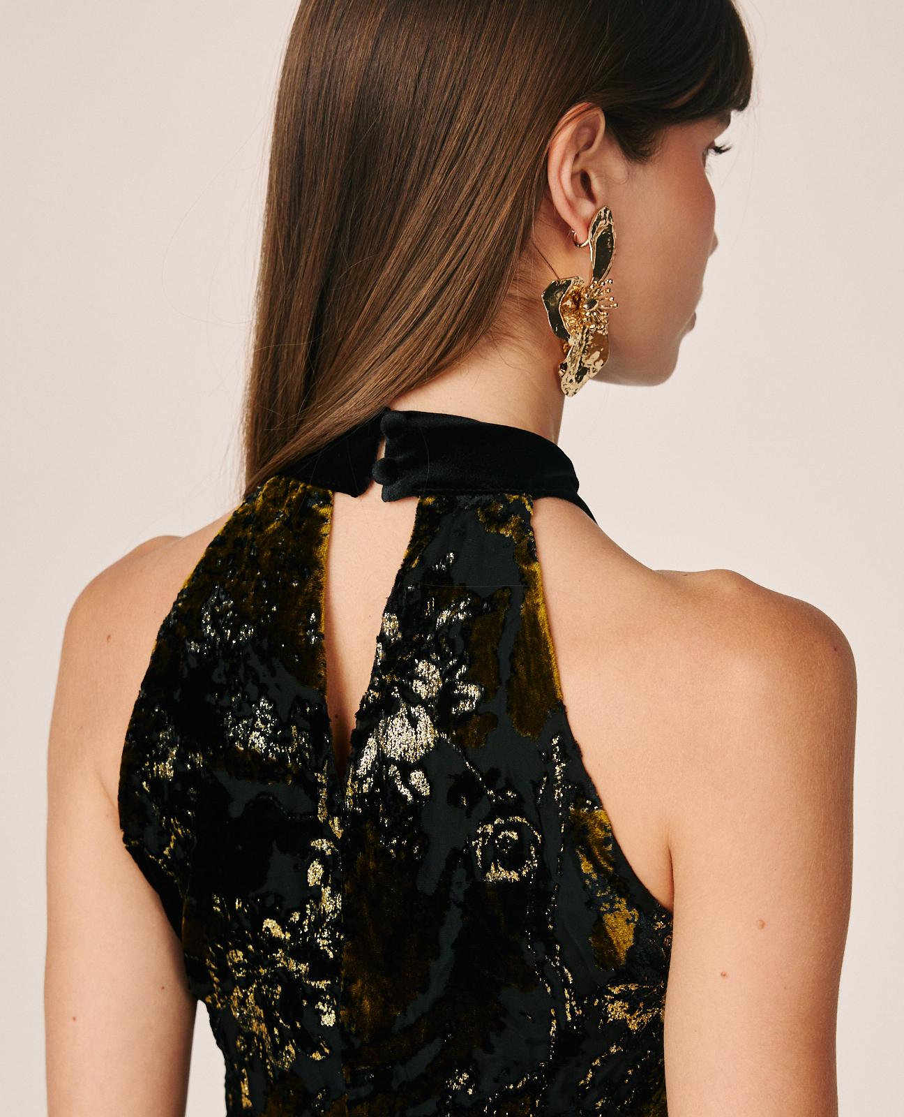 TOP HALTER ESTAMPADO ABSTRACTO
