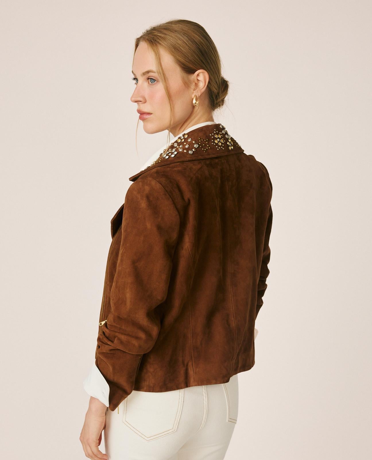 CHAQUETA ANTE CRUZADA