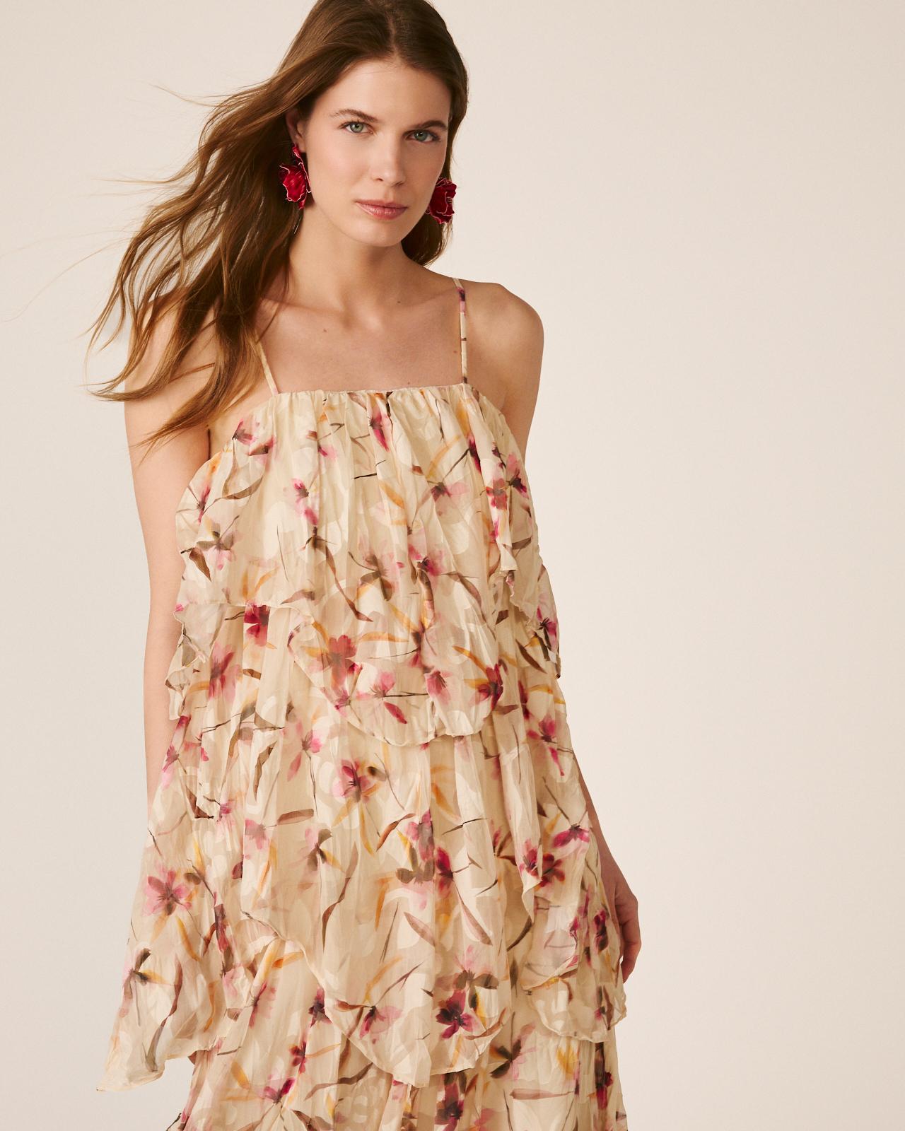 VESTIDO DE GASA FLORAL